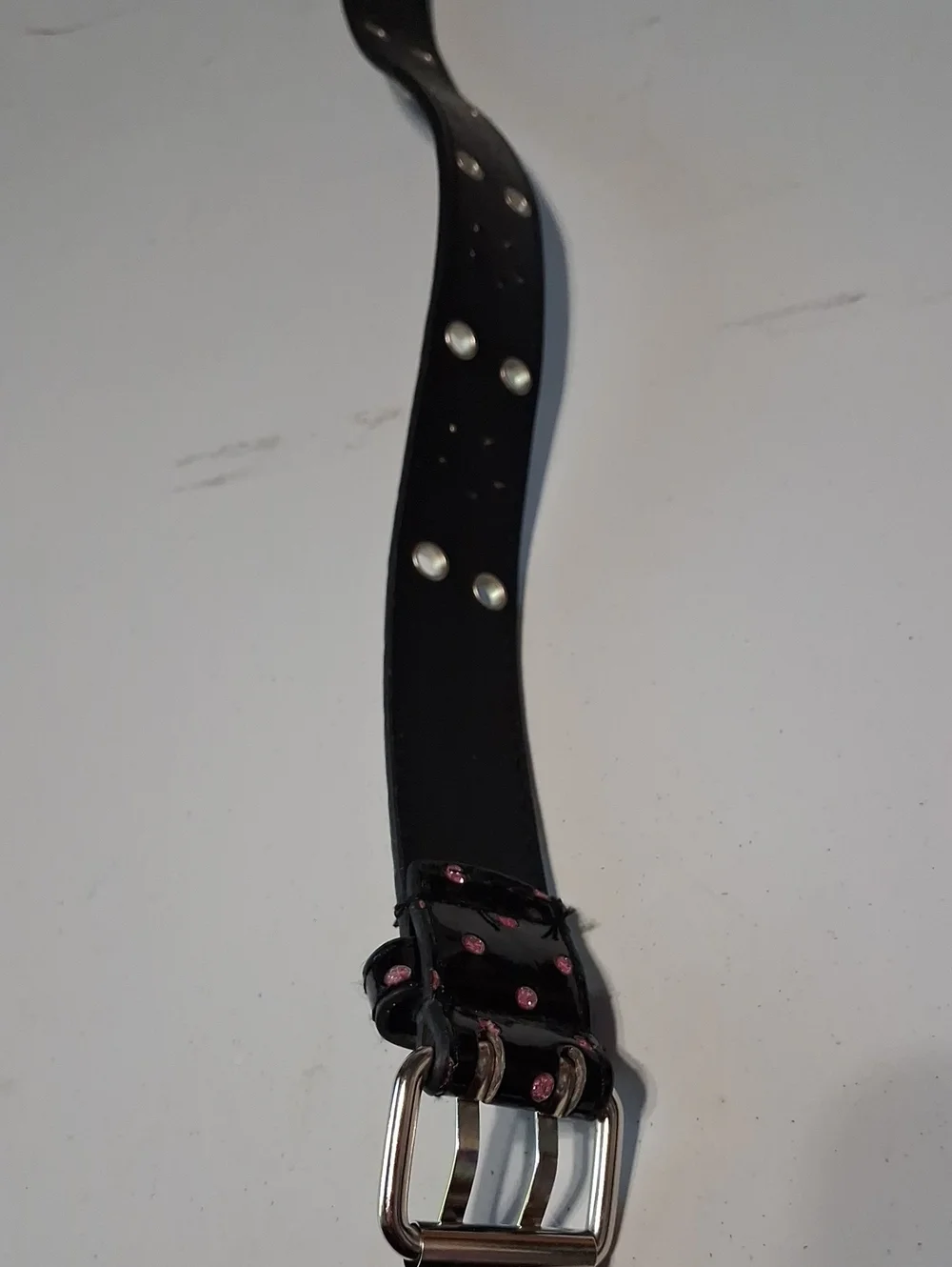 Black Belt with Pink Polka Dots  Kids
